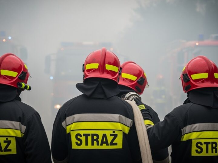 Pożar opuszczonego domu w Gradzanowie Zbęskim: pięć zastępów straży w akcji