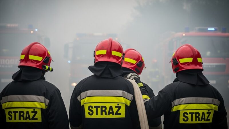 Pożar opuszczonego domu w Gradzanowie Zbęskim: pięć zastępów straży w akcji