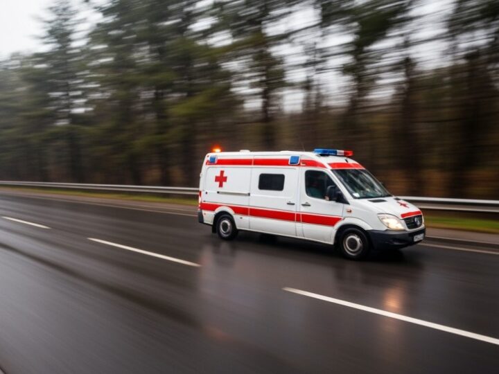 Pieszy potrącony w Strzegowie, 67-latek w szpitalu po wypadku z nissanem
