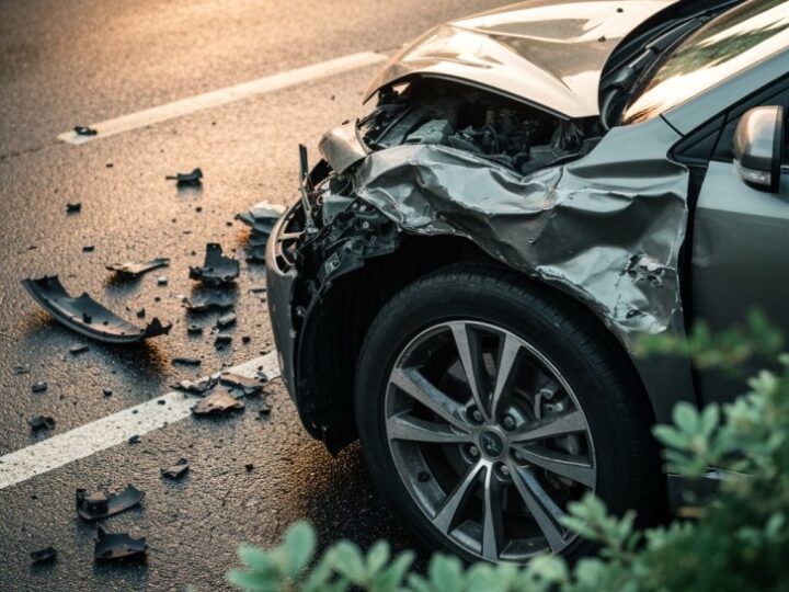 Trzy pojazdy w kolizji na DW-563: Groźny wypadek w Parcelach Łomskich