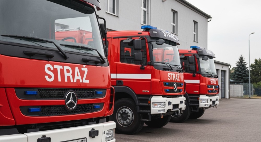 Pożar Mazdy na DK7: służby w akcji, ruch utrudniony