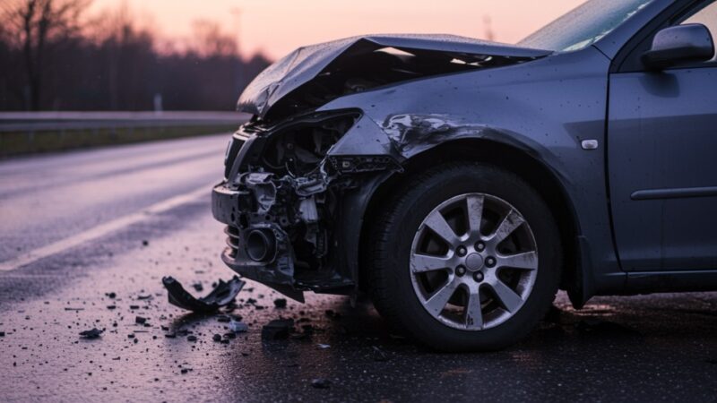 Wypadek na ul. Żwirki w Mławie: 31-latka ranna po zderzeniu z ciężarówką