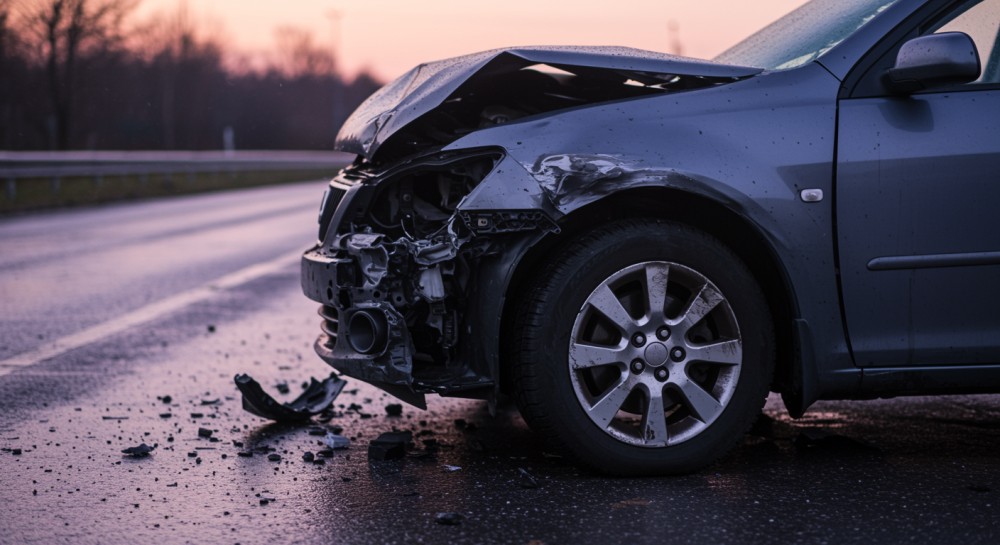 Wypadek na ul. Żwirki w Mławie: 31-latka ranna po zderzeniu z ciężarówką
