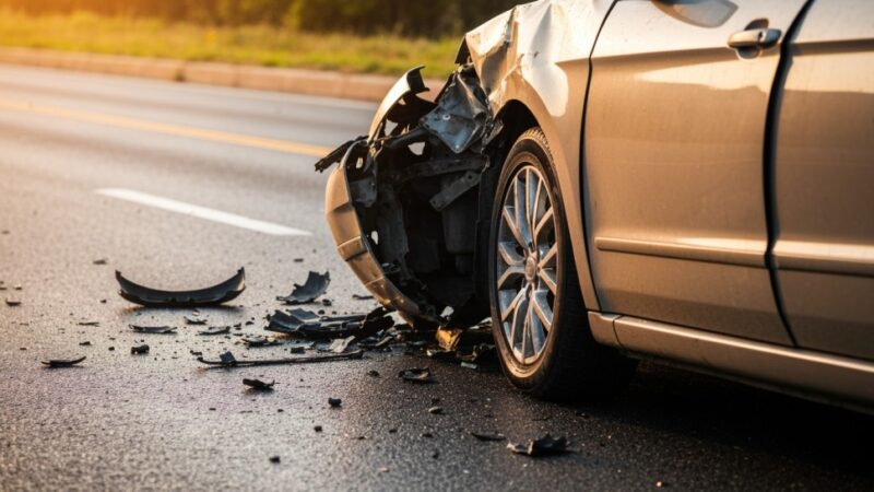 Wypadek na skrzyżowaniu Kopernika i Al. Piłsudskiego w Mławie: TIR zderzył się z osobówką