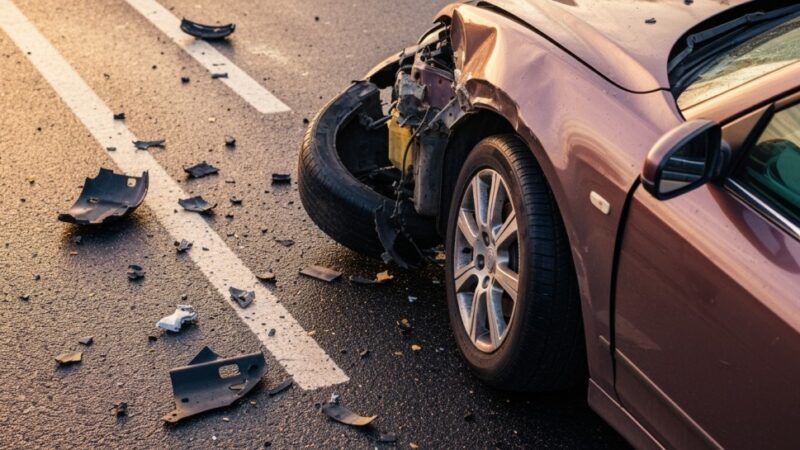 Kolizja na S7: Mitsubishi w rowie po zderzeniu z ciężarowym Volvo